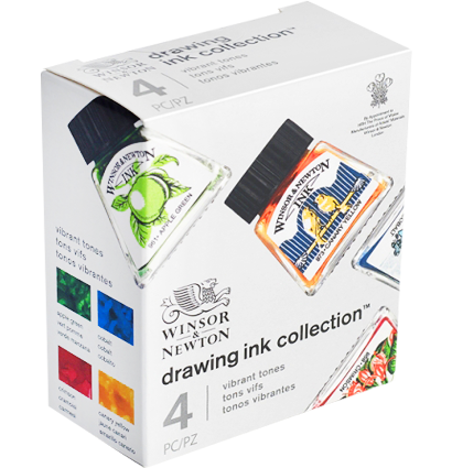 Набор туши для рисования Winsor&Newton Ink "Drawing Collection" 4 цвета, 14 мл