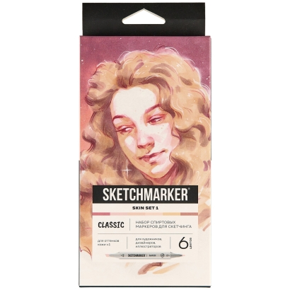 Набор 6 маркеров Sketchmarker Classic Skin Set v1
