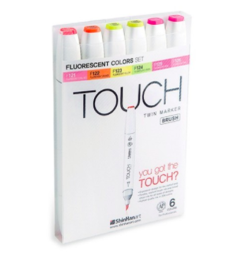 Touch Brush 6 Fluorescent набор маркеров для скетчинга (флюр)