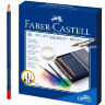 Акварельные карандаши купить Faber Castell Art Grip Aquarelle профессиональные цветные в наборе 38 цвета с кистью в магазине  товаров для скетчинга и рисования ПРОСКЕТЧИНГ - Коллекционное издание в кожаном кейсе