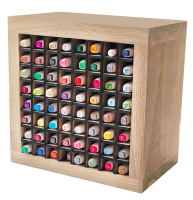 Стеллаж-бокс для маркеров Marker Box 64 ячейки из массива дуба