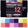 Базовый набор маркеров Finecolour Sketch 12 цветов для скетчей в пенале (вариант 3) купить в магазине товаров для рисования Скетчинг Про с доставкой по РФ и СНГ