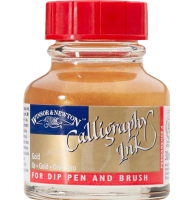 Тушь Winsor&Newton Calligraphy Ink золотая для каллиграфии непрозрачная, 30 мл