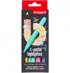 Набор текстовыделителей Bruynzeel Pastel 4 цвета пастельные