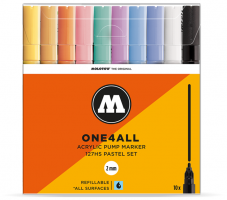 Набор акриловых маркеров Molotow ONE4ALL "Пастельный" 10 шт / 2 мм