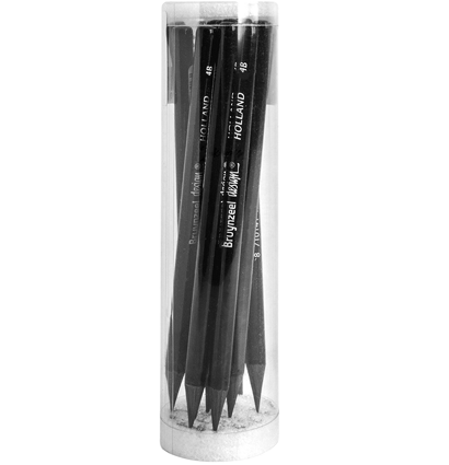 Набор чернографитных палочек Bruynzeel Graphite Sticks 4B 12 штук в тубе
