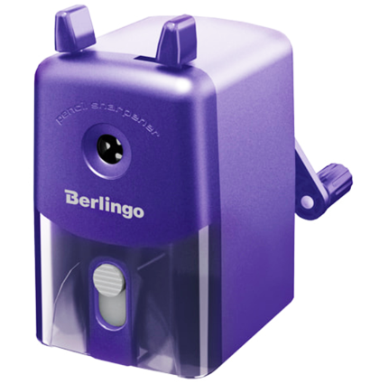 Точилка механическая Berlingo 2 в 1 с пластиковым корпусом