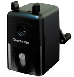 Точилка механическая Berlingo 2 в 1 с пластиковым корпусом