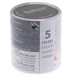 Набор пастели PanPastel Starter Shadows 5 темных цветов по 9 мл