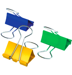 Зажимы для бумаги или скетчбука Berlingo 12 штук размер 19 мм (разноцветные)