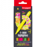 Набор текстовыделителей Bruynzeel Neon 4 цвета неоновые