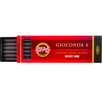 Грифели для цанговых карандашей Koh-I-Noor Gioconda 5.6 мм сепия коричневая темная 6 штук