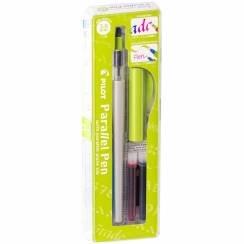 Ручка перьевая для каллиграфии Pilot Parallel Pen, 3,8 мм, 2 картриджа (черный и красный)