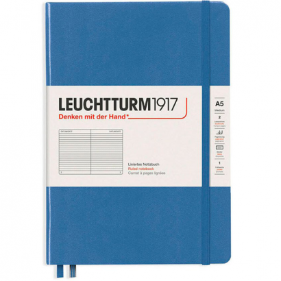 Записная книжка Leuchtturm «Medium» A5 в линейку деним 251 стр.