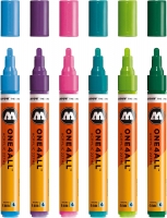 Набор акриловых маркеров Molotow ONE4ALL "Неоновый 2" 6 шт / 2 мм
