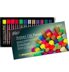 Пастель Mungyo Gallery Oil Pastel масляная профессиональная 12 цветов (флюр+металлик)