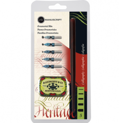 Набор перьев для каллиграфии Manuscript Ornamental 5 штук с аксессуарами