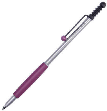 Ручка шариковая автоматическая Tombow ZOOM 717 корпус серебряно-фиолетовый линия 0.7мм, черная