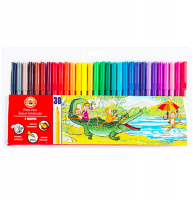 Фломастеры смываемые Koh-I-Noor Звери набор 30 цветов