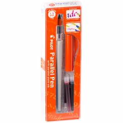 Ручка перьевая для каллиграфии Pilot Parallel Pen, 1,5 мм, 2 картриджа (черный и красный)