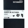 Скетчбук Sketchmarker Marker Line черный с мягкой обложкой 25x17 см / 16 листов / 160 гм купить в магазине маркеров Скетчинг ПРО с доставкой по РФ и СНГ