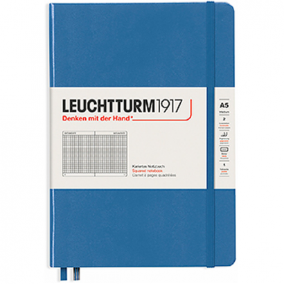 Записная книжка Leuchtturm «Medium» A5 в клетку деним 251 стр.
