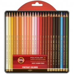 Карандаши цветные Polycolor Koh-I-Noor Портрет набор 24 цвета в пенале
