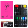 Набор маркеров с кистью Tombow ABT Dual Brush Pen 24 + фирменный пенал (подарочный) купить в художественном магазине для рисования Проскетчинг с доставкой по РФ и СНГ
