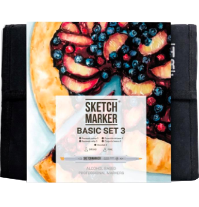 Набор маркеров Скетчмаркер / Sketchmarker "Basic 3 - Базовый набор" 36 цветов в сумке