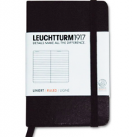 Блокнот Leuchtturm1917 Мини A7 в линейку черный 171 стр.