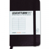Записная книжка Leuchtturm «Pocket Mini» A7 в линейку черная 171 стр.