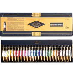 Набор акварельных красок Mijello Mission Gold Watercolor 24 цвета в тубах 7 мл