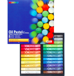 Пастель Mungyo Artists Oil Pastel масляная круглая 24 цвета (основные)