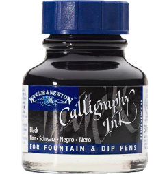 Тушь Winsor&Newton Calligraphy Ink чёрная для каллиграфии прозрачная, 30 мл