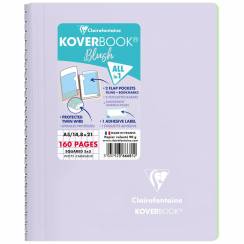 Тетрадь в клетку Koverbook ClaireFontaine сиреневая А5 / 80 листов / 90 гм