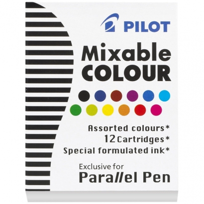 Картриджи с тушью Pilot Parallel Pen – 12 цветов, 12 шт.