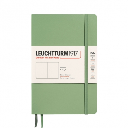 Записная книжка Leuchtturm «Paperback» В6+ нелинованная пастельный зеленый 123 стр.