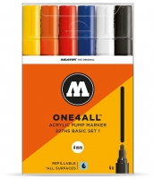 Набор акриловых маркеров Molotow ONE4ALL "Базовый 1" 6 шт / 4 мм