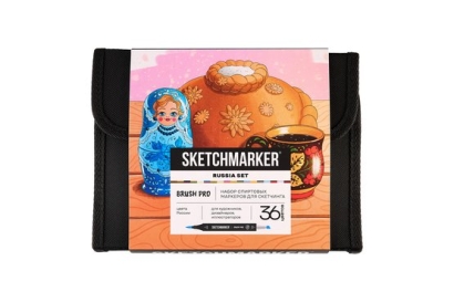 Набор 24 маркера Sketchmarker Brush Pro "Russia Set" в пенале
