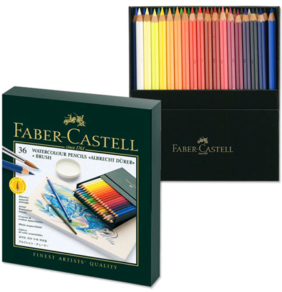 Набор акварельных карандашей Albrecht Durer Faber Castell 36 цветов в чехле с кистью