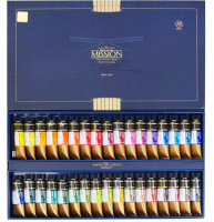 Набор акварельных красок Mijello Mission Gold Watercolor 34 цвета в тубах 15 мл