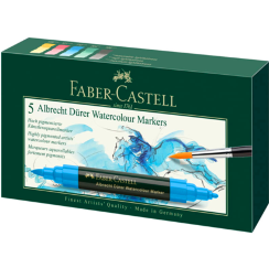 Акварельные маркеры Albrecht Durer Faber-Castell набор 5 цветов на водной основе