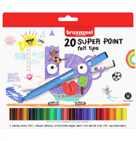 Набор фломастеров Bruynzeel Super Point 20 цветов