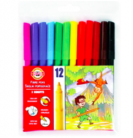 Фломастеры смываемые Koh-I-Noor Звери набор 12 цветов