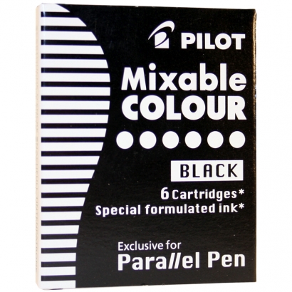 Картриджи с тушью Pilot Parallel Pen – черные, 6 шт.