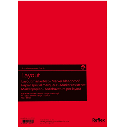 Альбом для маркеров Reflex Layout Bleedproof А4 / 100 листов / 75 гм