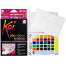 Набор акварели Sakura Koi Pocket Sketch Box 30 цветов в кейсе + губка и кисть купить в художественном магазине Скетчинг Про с доставкой по РФ и СНГ