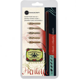 Набор перьев для каллиграфии Manuscript Round Hand 1 c аксессуарами 5 штук