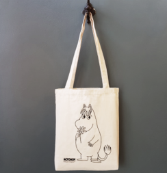 Сумка-шоппер «Муми-тролли. Фрекен Снорк с цветком» светлая