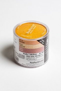 Набор пастели PanPastel 3 цвета "Металлик Золото и Бронза" по 9 мл и спонжи
